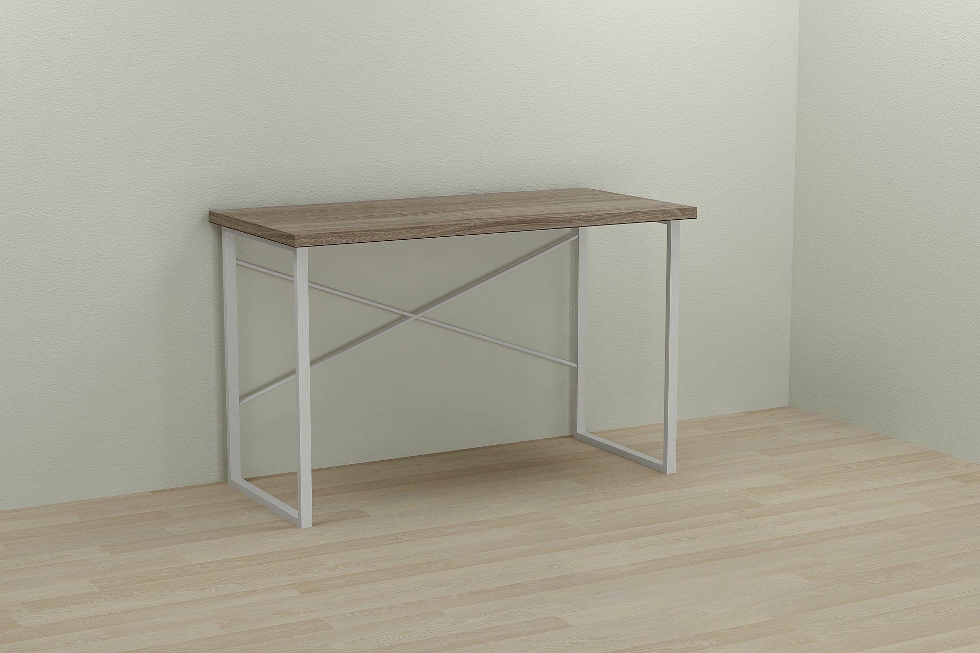 Письмовий стіл Ferrum-decor Дейв 76x140x60 см Білий/ДСП Дуб Сонома Трюфель
