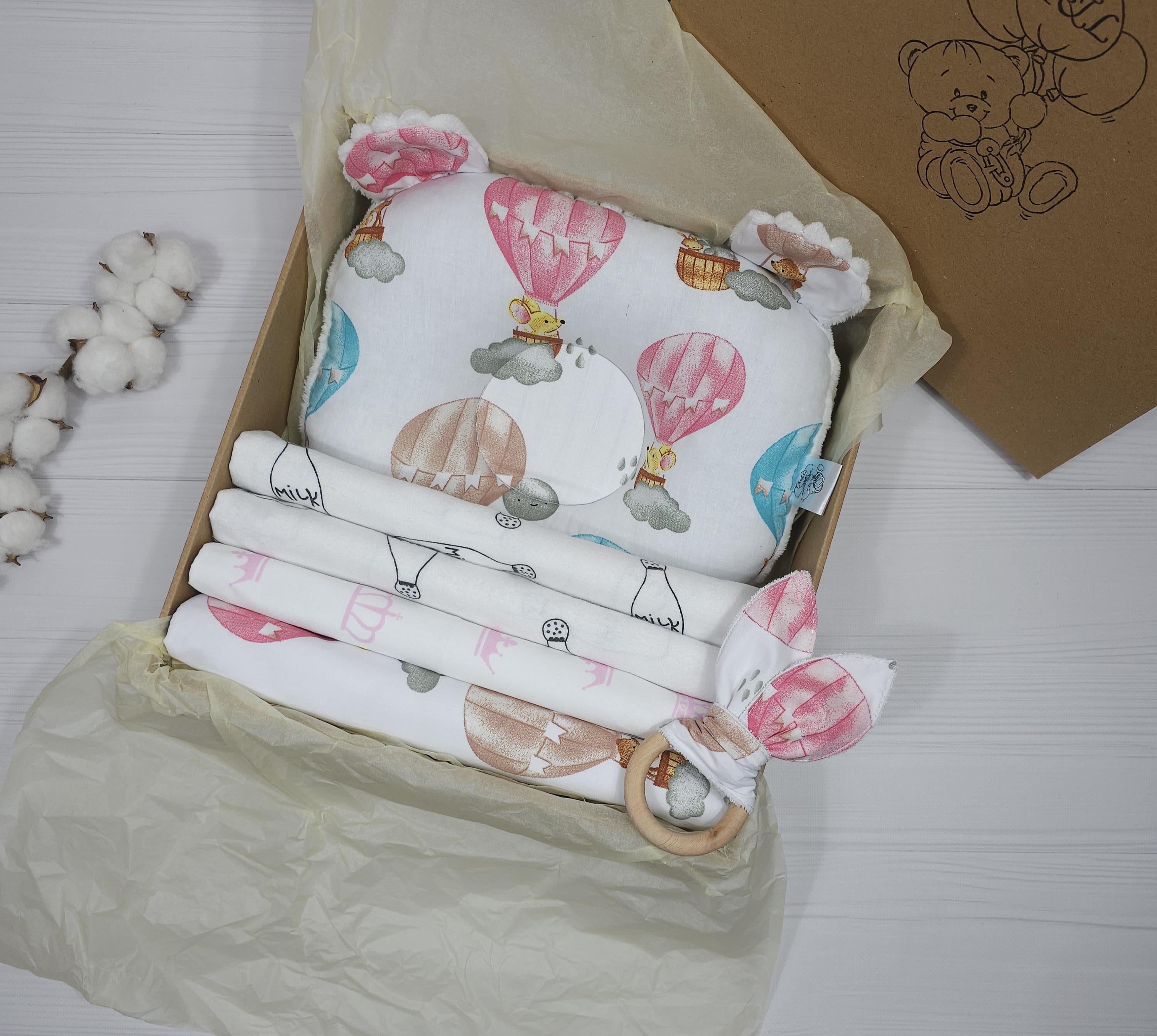 Набор пеленок a.l.babybox Воздушные шары 6 шт. Бело-бежевый (18206200)