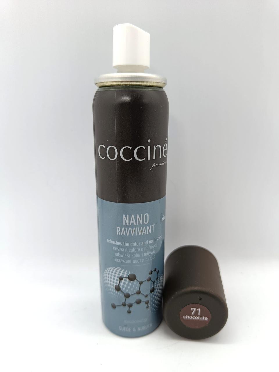 Спрей відновлювальний для шкіри/замші/нубука COCCINE Nano Ravvivant 75 мл Шоколадний 71 (1992676184)