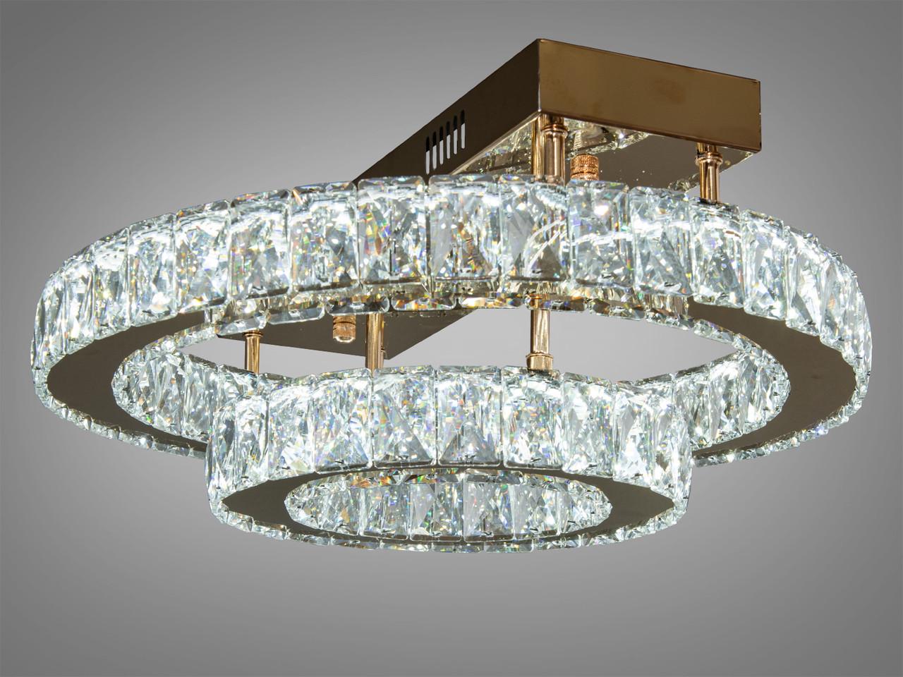 Люстра LED хрустальная EcoLed 40W 7708-2D/G Золотой Люстра LED хрустальная EcoLed 40W 7708-2D/G Золотой