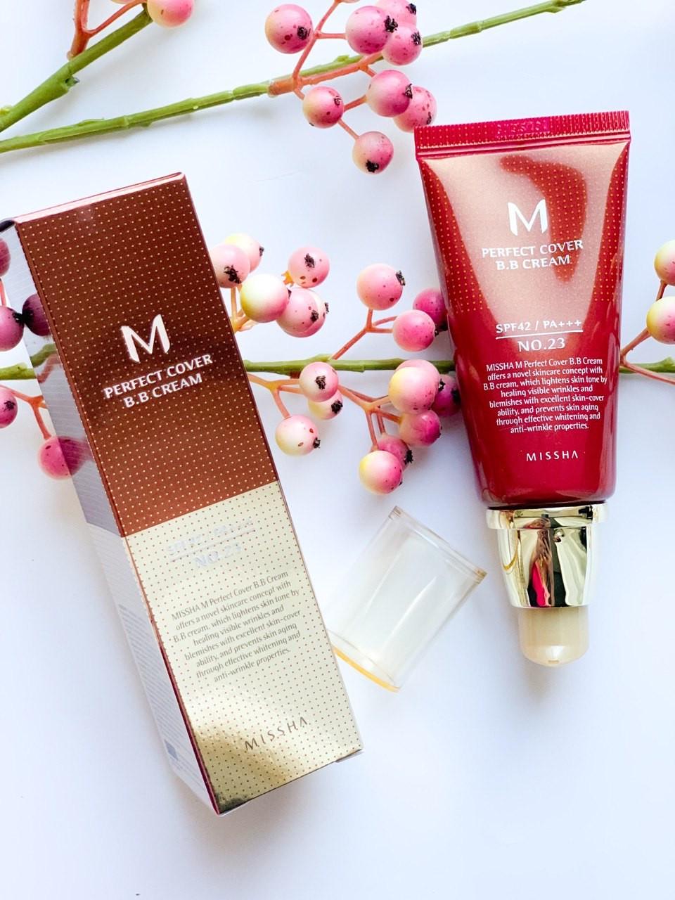 Тональный бб крем для лица Missha M Perfect Cover BB Cream SPF42/PA+++ 50 мл №21 Light Beige (1487265006)