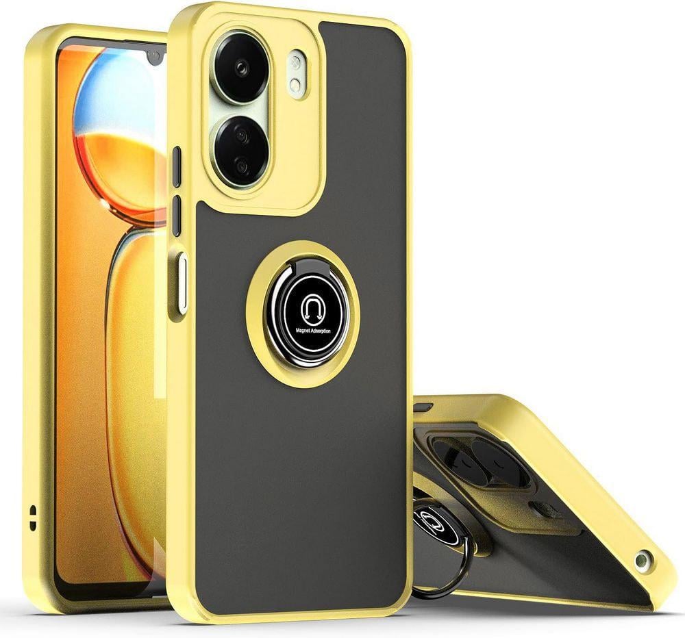 Защитный чехол MatteLuxe Xiaomi Redmi 13C (с кольцом) Yellow (35033-0A)