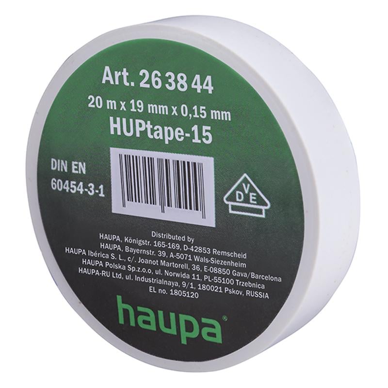 Электроизоляционная лента ПВХ Haupa 263844 19х20 см Белый (263844)