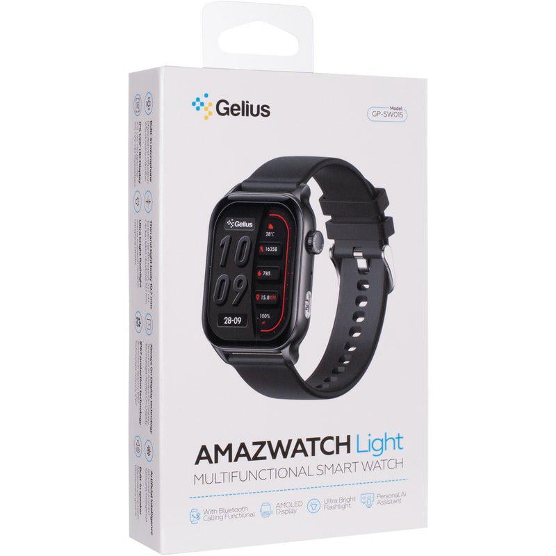 Смарт-годинник Gelius Amazwatch Light Black (GP-SW015) - фото 5 Смарт-годинник Gelius Amazwatch Light Black (GP-SW015) - фото 5