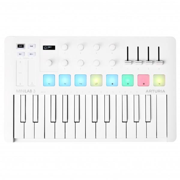 Клавиатура MIDI Arturia MiniLab 3 Alpine White Special Edition Клавиатура MIDI Arturia MiniLab 3 Alpine White Special Edition