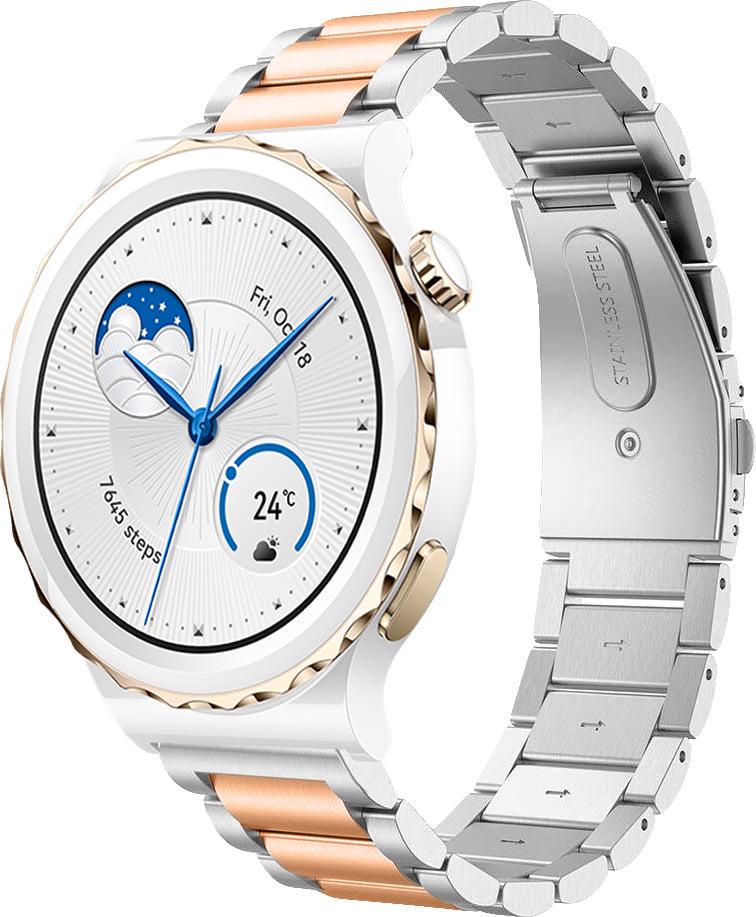 Ремешок металлический Shain Line для Huawei Watch GT3 Pro 43 мм Silver Rose (37995-68)