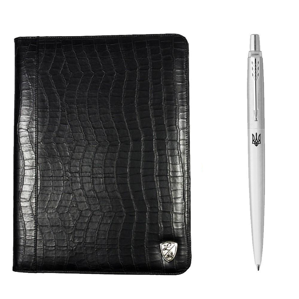 Комплект шариковая ручка Parker JOTTER 17 SS Герб и кожаная папка Tonino Lamborghini 47324735 (155723)
