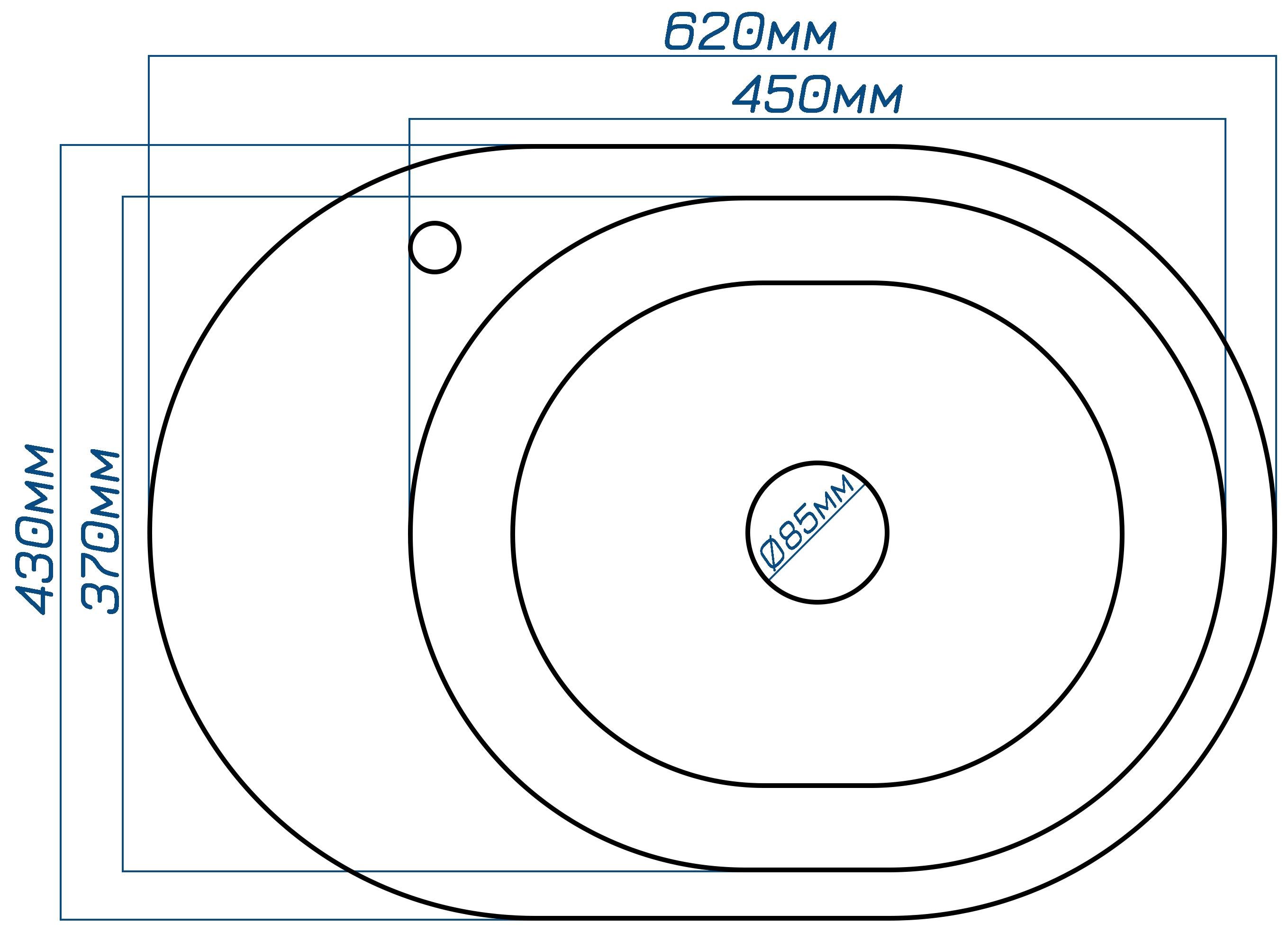 Мойка кухонная Valetti 62L 620x430 мм Терра - фото 3