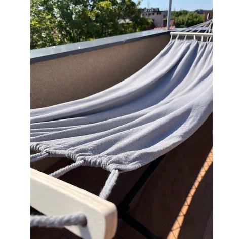 Гамак двухместный стальной каркас деревянные распорки до 250 кг Серый - фото 15 Гамак двухместный стальной каркас деревянные распорки до 250 кг Серый - фото 15