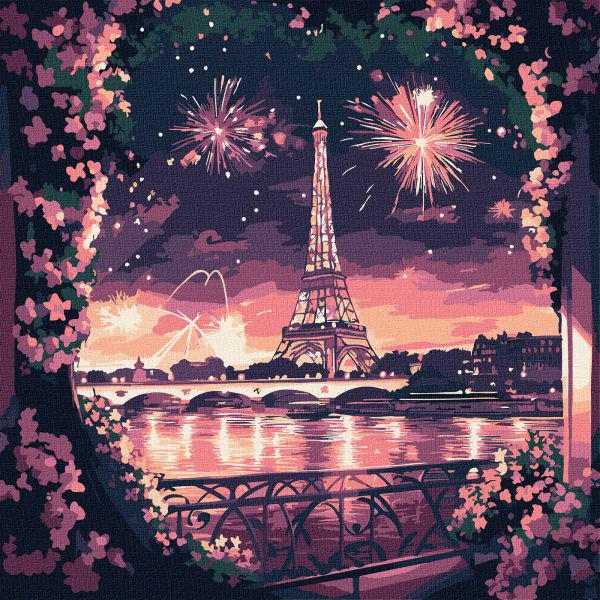 Картина по номерам Ideyka Яркая ночь 30х30 см (Id-KHO3670)