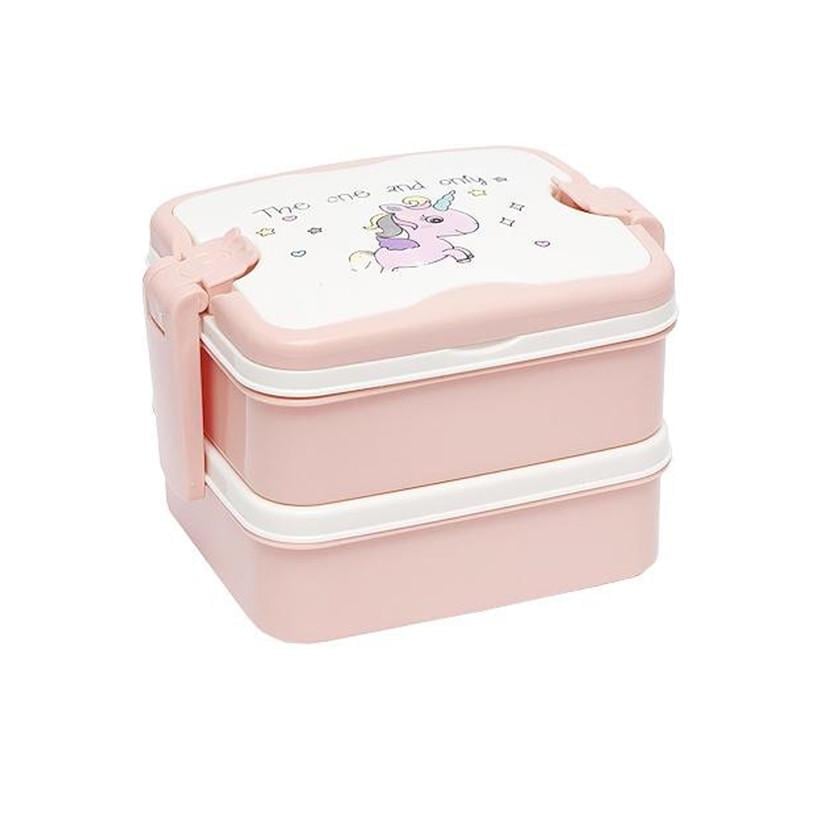 Контейнер для еды двойной The one and only Розовый (FG-130-P-190)