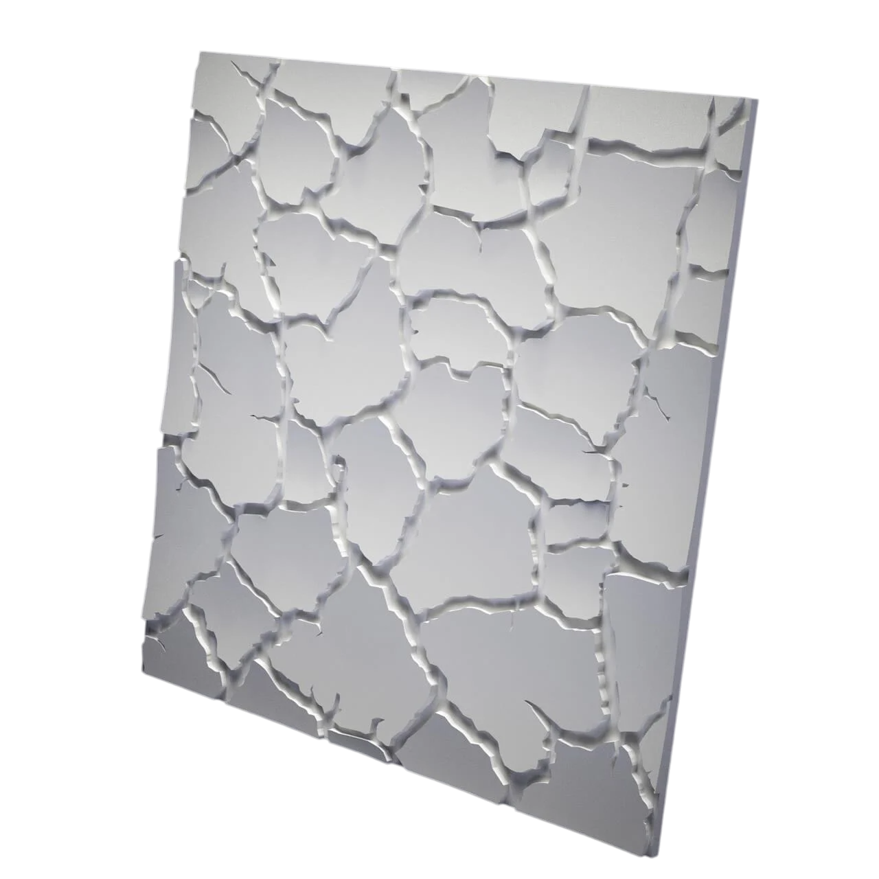 3D-панель гіпсова декоративна Сахара під фарбування 500x500x22 мм Білий (30633250)