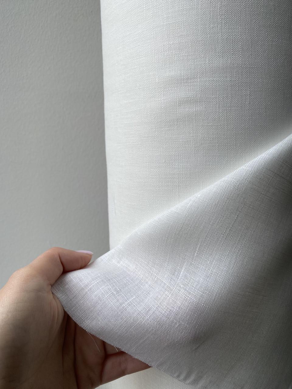 Ткань Linen Plus костюмная 100% лен Белый с молочным оттенком 101 - фото 4 Ткань Linen Plus костюмная 100% лен Белый с молочным оттенком 101 - фото 4