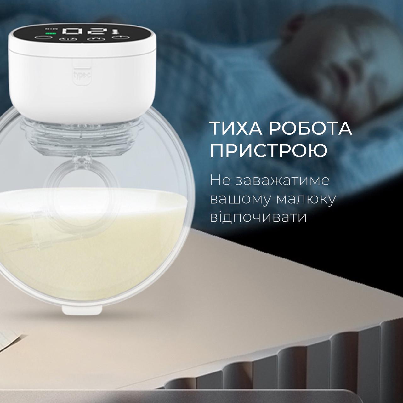 Молоковідсмоктувач Swan Baby Easy Lacto X1 електричний з ефектом масажу Білий (70227080) - фото 4