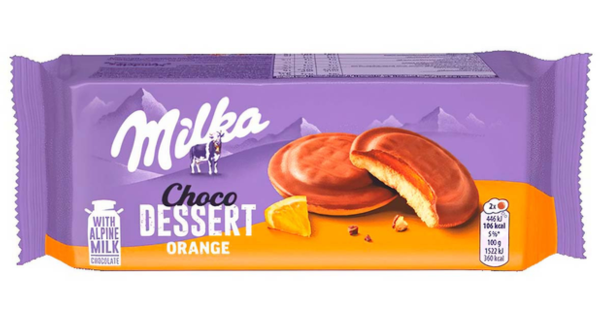 Печенье Milka Choco Dessert Orange с апельсиновым кремом 10 шт. 147 г (2634666427)