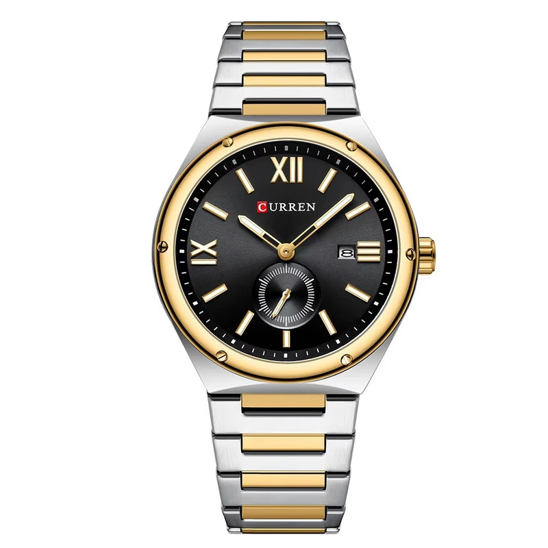 Наручний годинник Curren 8471 Silver/Gold/Black