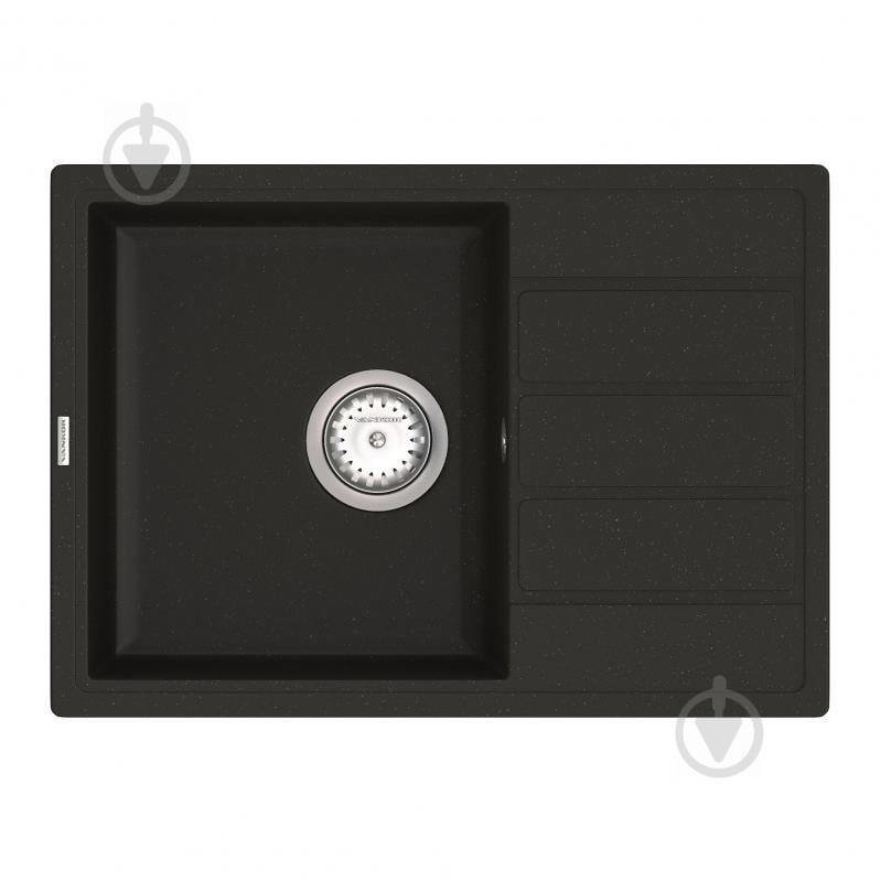 Кухонная Мойка Vankor Easy Emp 02.62 Black + Сифон Vankor
