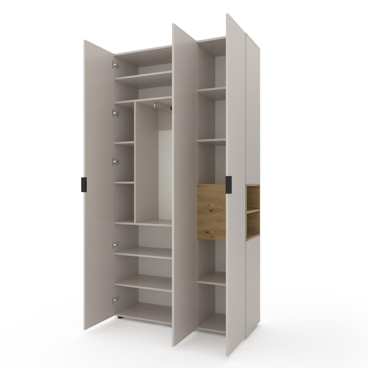 Шафа Metkas Home A015R ЛДСП 1200x420x2300 мм Кашемір/Дуб Артізан - фото 1 Шафа Metkas Home A015R ЛДСП 1200x420x2300 мм Кашемір/Дуб Артізан - фото 1