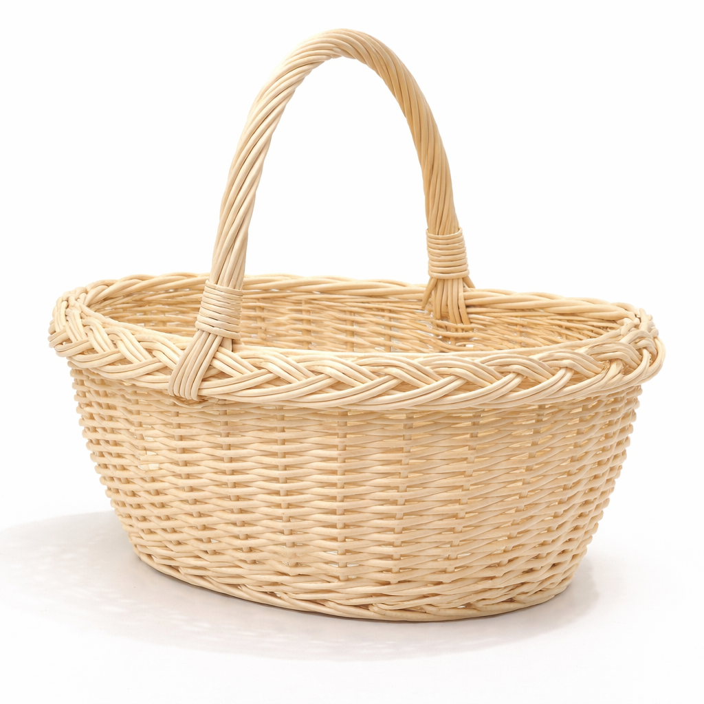 Корзина пасхальная отбеленная (9893)