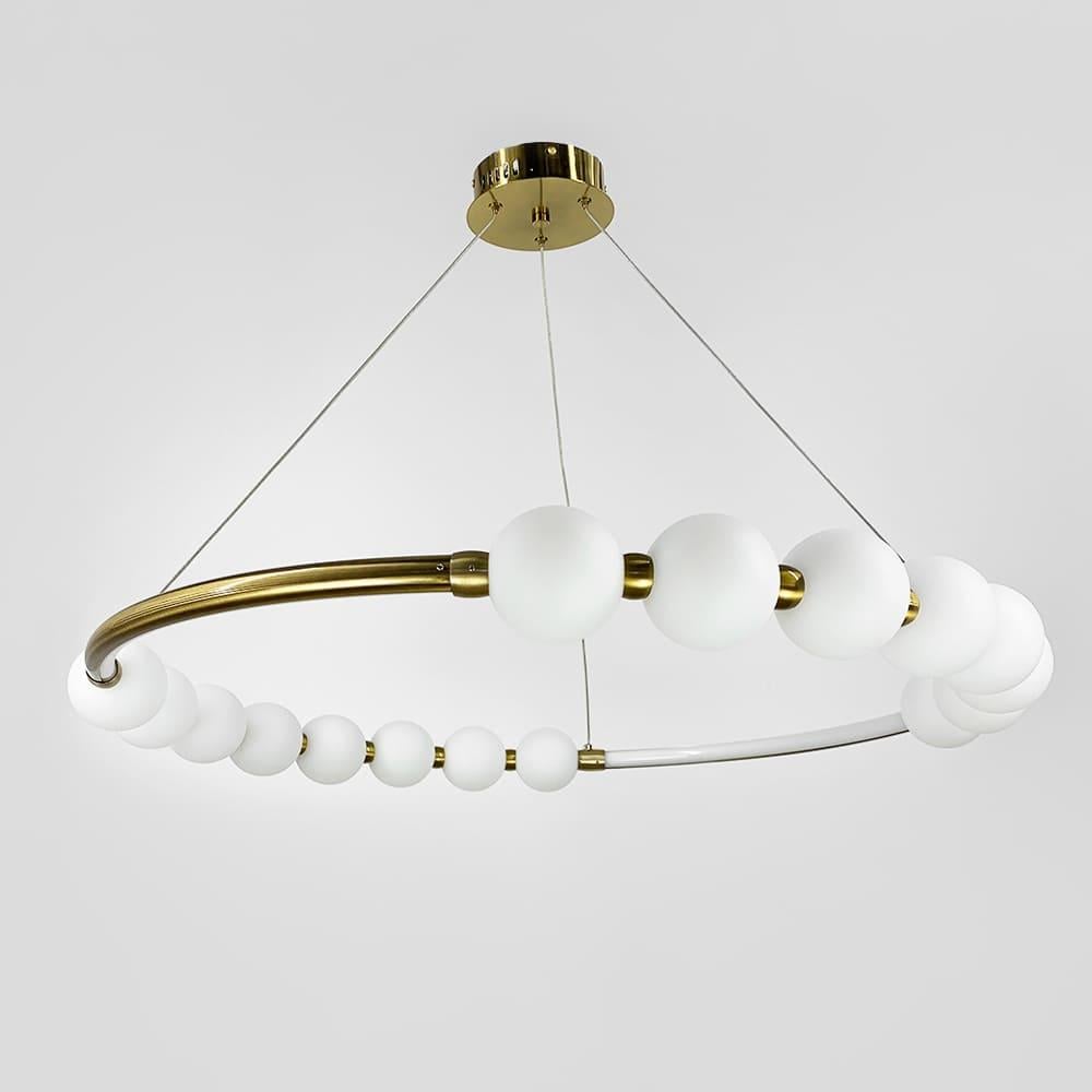 Люстра Nordic Pearl с плафонами-жемчужинами на 3 режима Ø 80 см (SG33-800 AB)