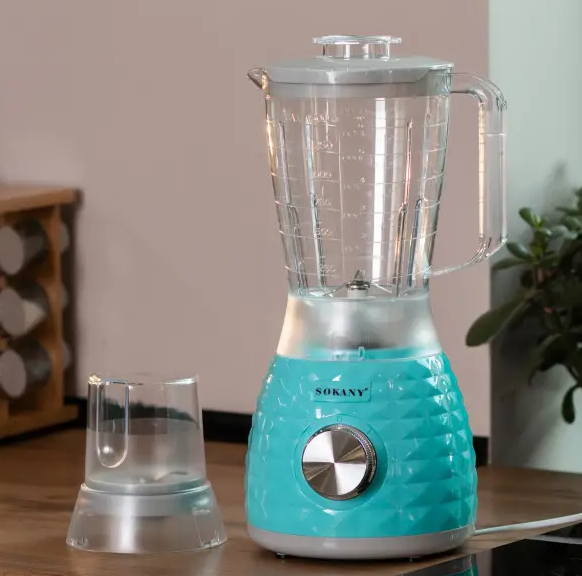 Блендер Sokany SK-03030 с кофемолкой и чашей 1,5 л Бирюзовый - фото 8 Блендер Sokany SK-03030 с кофемолкой и чашей 1,5 л Бирюзовый - фото 8