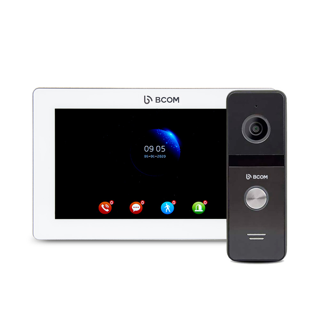 Комплект відеодомофона BCOM BD-770FHD/T Kit відеодомофон 7" і Tuya Smart і відеопанель White (240558)