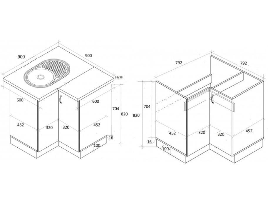 Тумба кутова кухонна №2 МАКСІ-МЕблі овальна зі стільницею 1-ї категорії Дуб сонома/Білий гладкий (5103463) - фото 2 Тумба кутова кухонна №2 МАКСІ-МЕблі овальна зі стільницею 1-ї категорії Дуб сонома/Білий гладкий (5103463) - фото 2