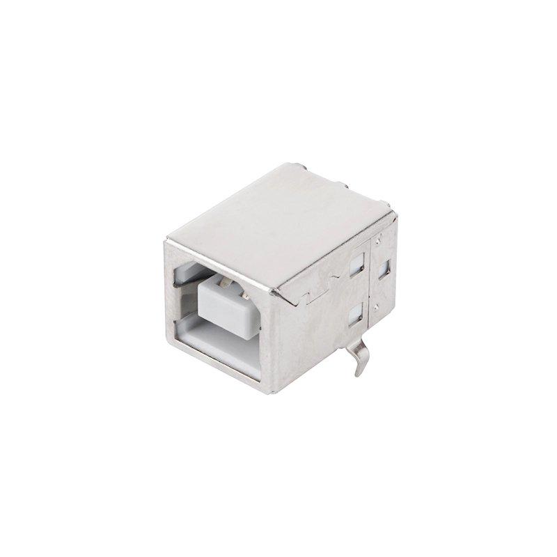 Гнездо USB B угловое на плату горизонтально V1 (A150003) Гнездо USB B угловое на плату горизонтально V1 (A150003)