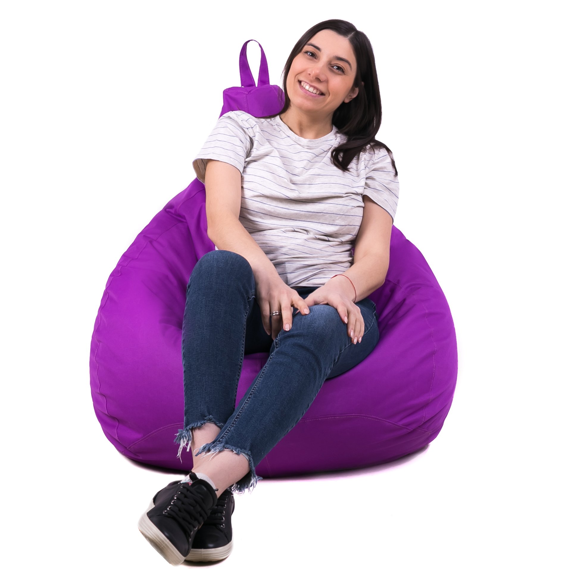 Крісло груша Tia-Sport Оксфорд 140x100 см Фіолетовий - фото 2 Крісло груша Tia-Sport Оксфорд 140x100 см Фіолетовий - фото 2