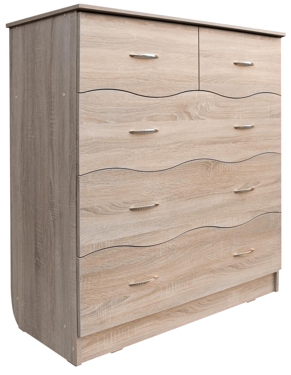 Комод МАКСИ-МЕбель Оскар Волна Дуб сонома (9752)