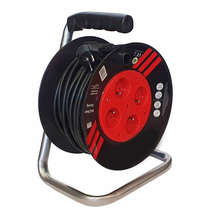 Подовжувач барабанний 50 м 4 гнізда (12408999579) Подовжувач барабанний 50 м 4 гнізда (12408999579)