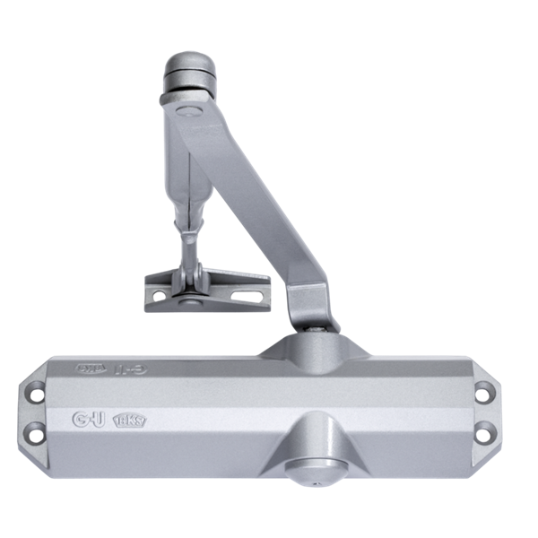 Доводчик дверной GU OTS 140 с тягой EN 2-4 1100 мм 80 кг Серебро