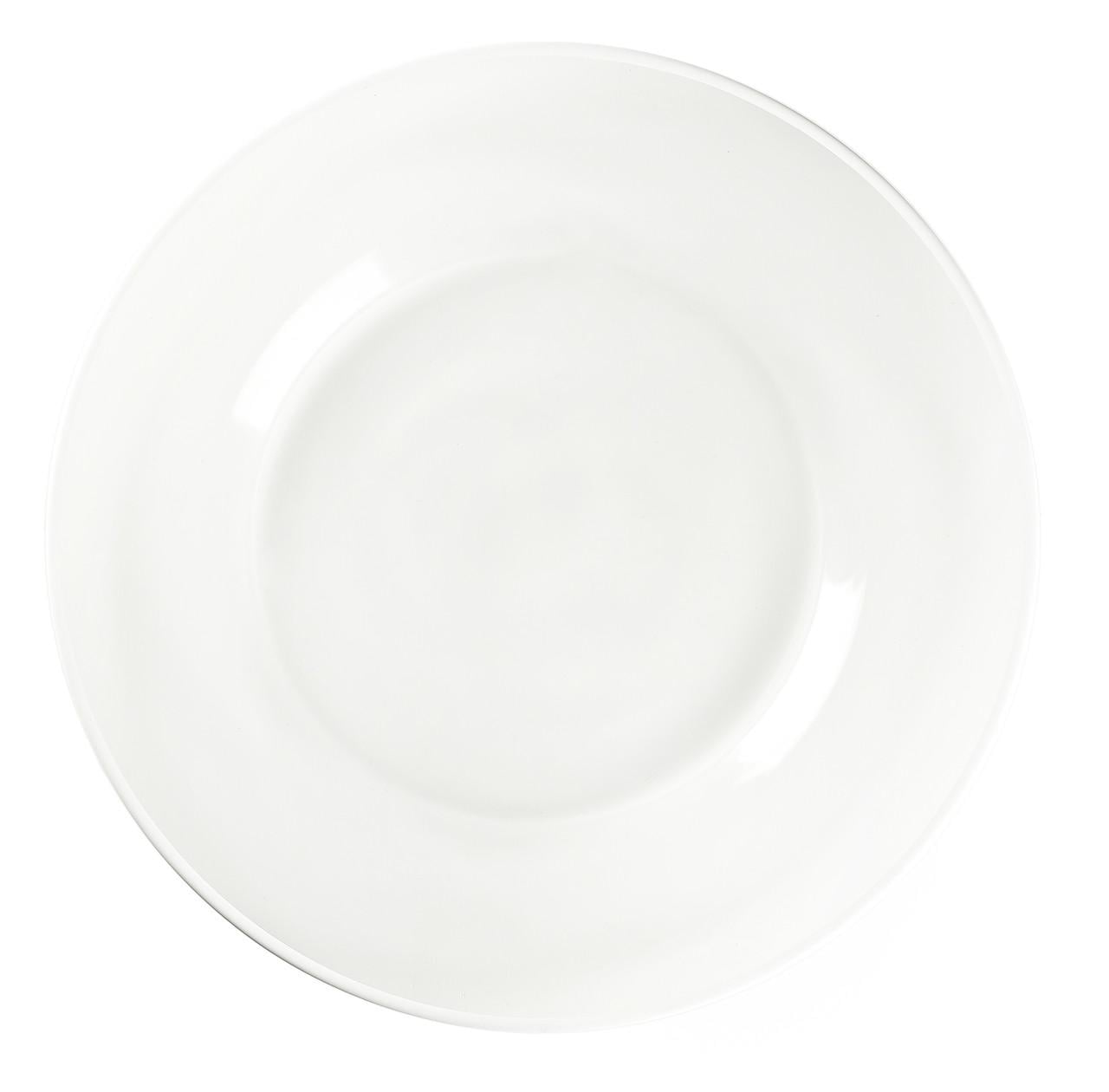 Тарелка подставная стеклянная REMY-DECOR Halo Glass White Ø 33 см Белый