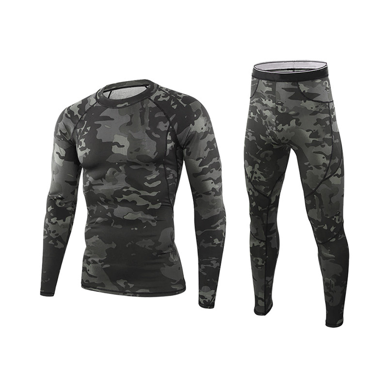 Термобелье мужское ветрозащитное Lesko A152 3XL Camouflage Black