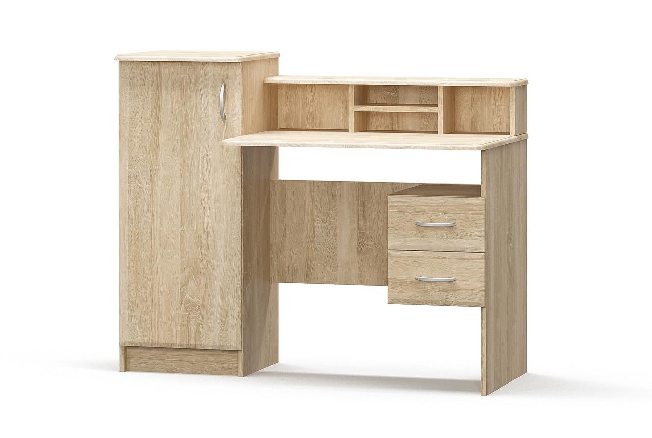 Письменный стол ученический Мебель Сервис Пенокио ​​с полками и ящиками МДФ 120х98 см Дуб сонома (stil_MDF_Pinokio_3_MS)