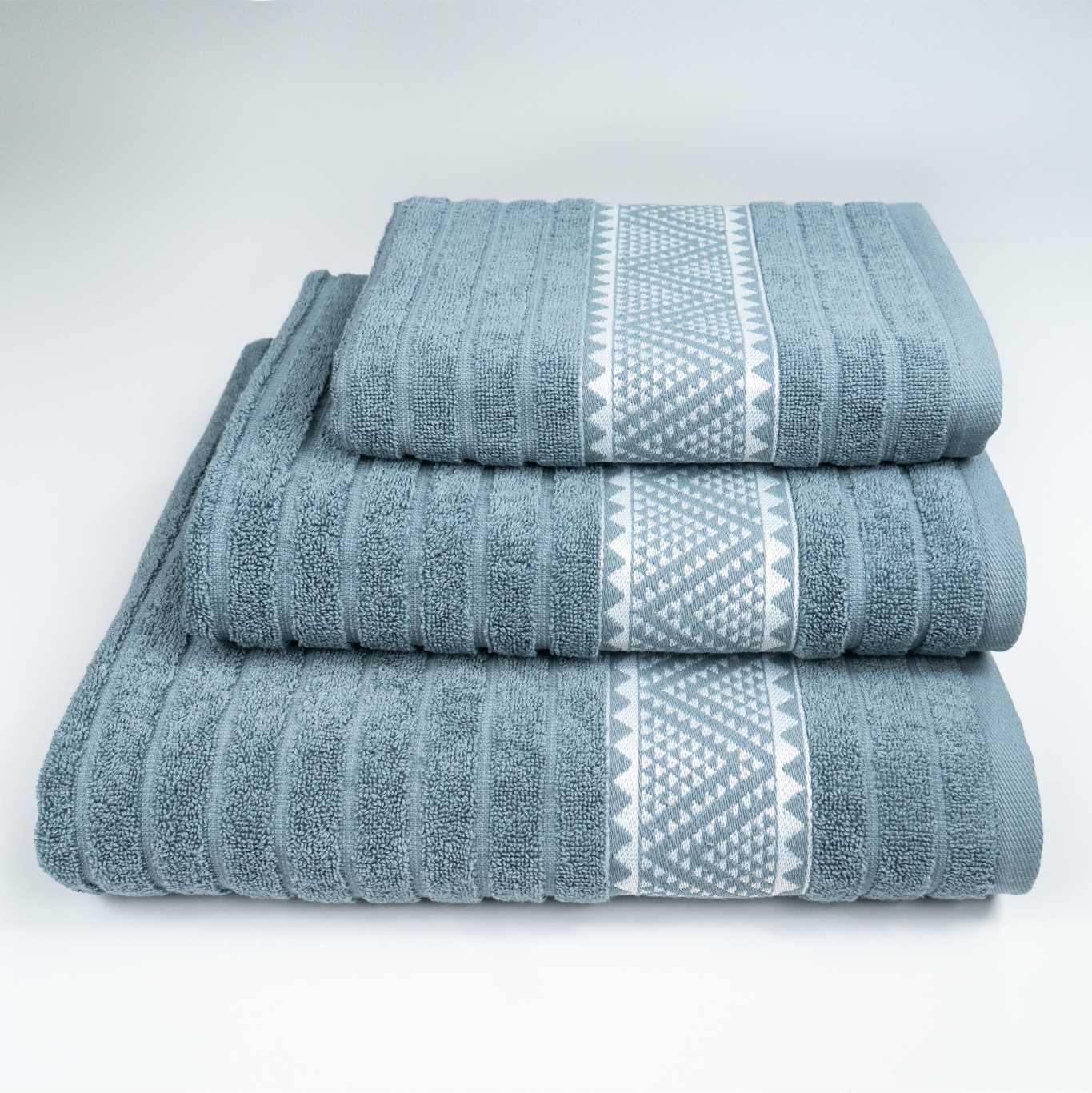 Комплект махровых полотенец GM Textile Зипп 3 шт. Светло-серый (500-3k-zipp-lgrey)
