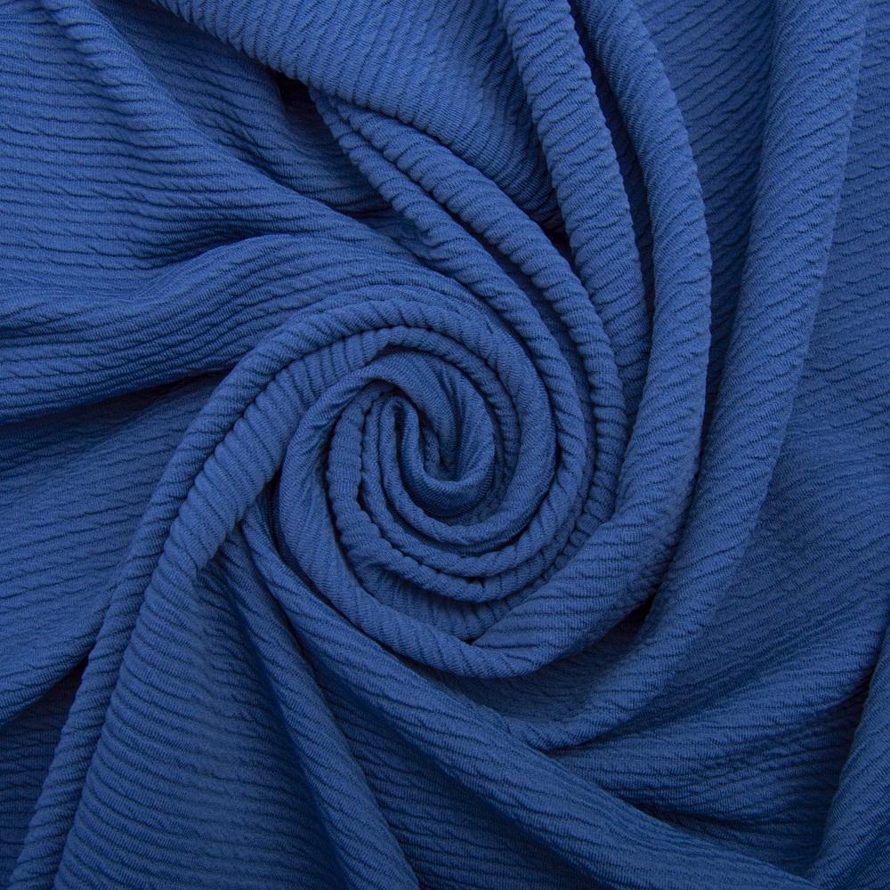 Ткань трикотаж жаккард Арнела Темный деним (23357)