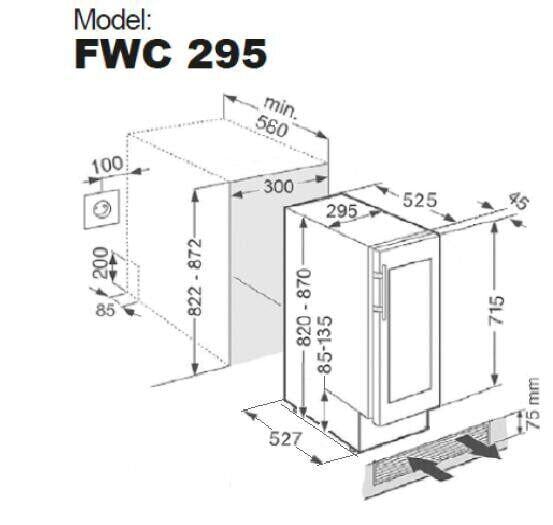 Винный шкаф FWC 295 Black - фото 4