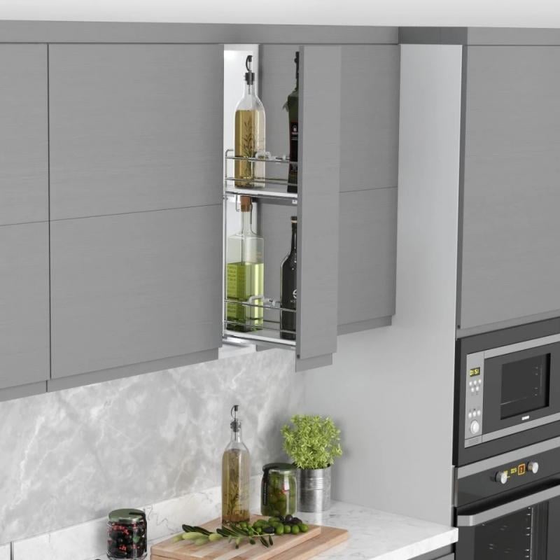 Карго Starax MINI правое 2-уровневое с дотяжкой полного выдвижения 150 мм Хром (S-2313-R)