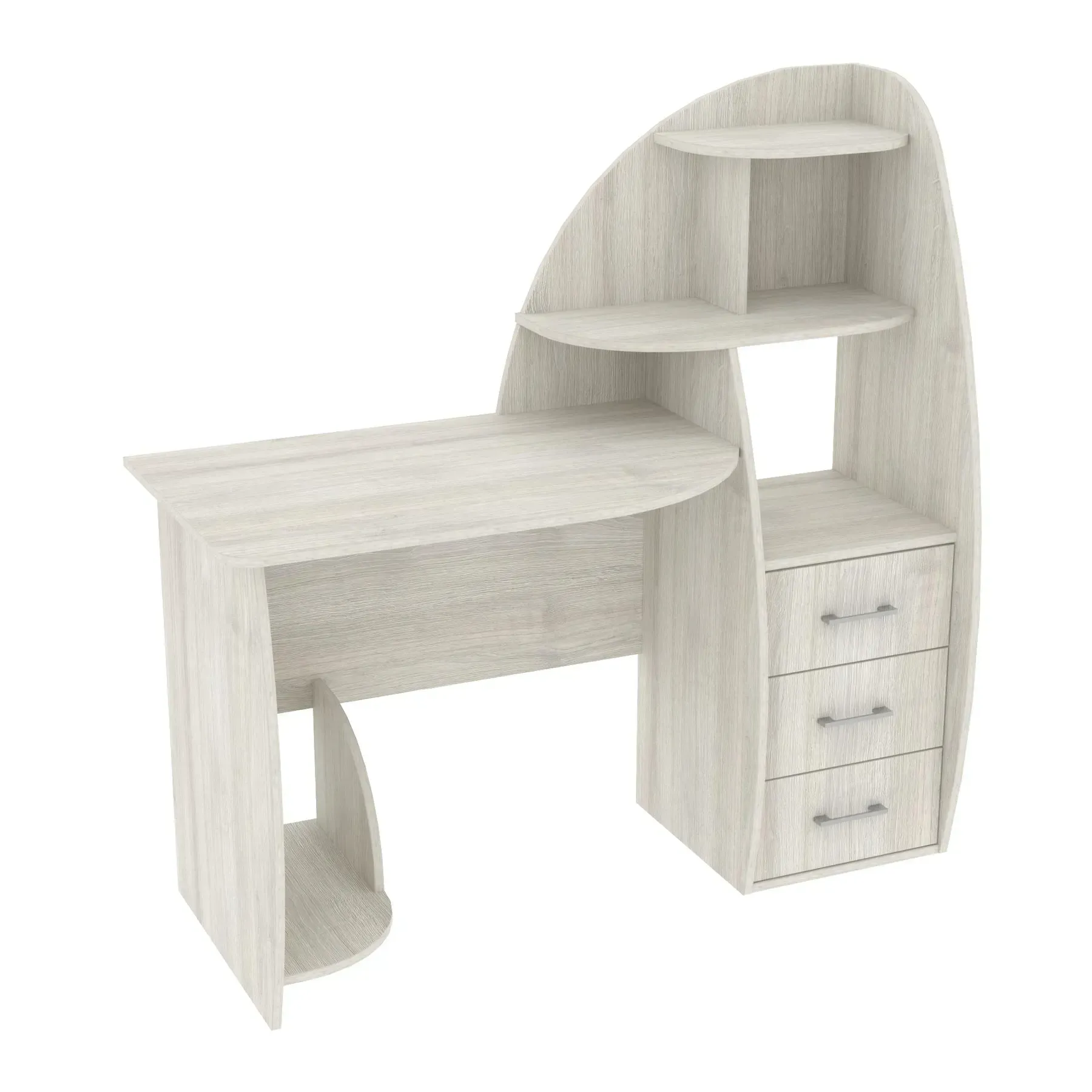 Стіл письмовий Kontinent СКП-2 №10 130х55х130 см Дуб Шамоні Світлий (63116453) - фото 1 Стіл письмовий Kontinent СКП-2 №10 130х55х130 см Дуб Шамоні Світлий (63116453) - фото 1