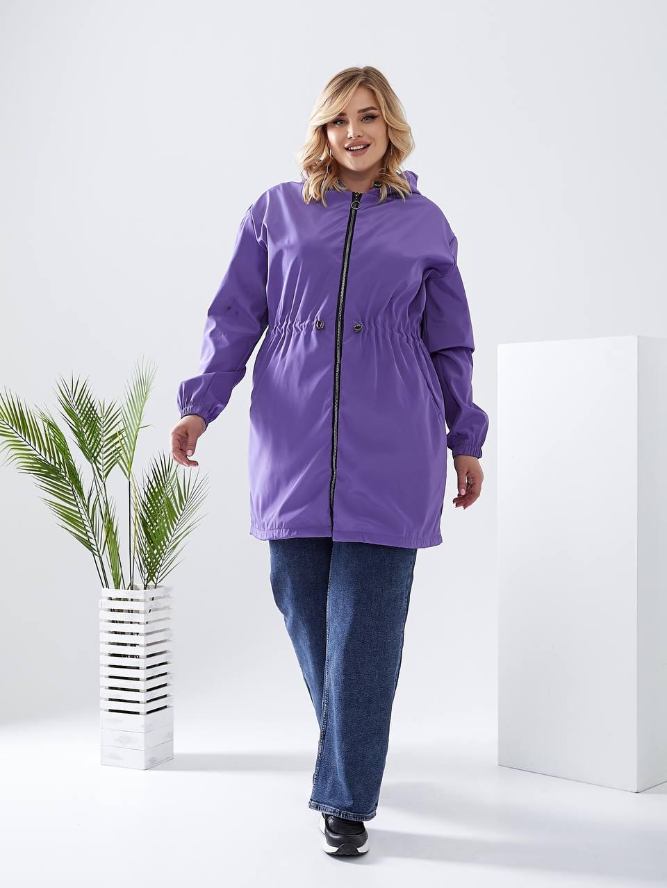 Плащ демісезонний Aiza А102 з капюшоном р. 42-44 Фіолетовий (11719157) - фото 1