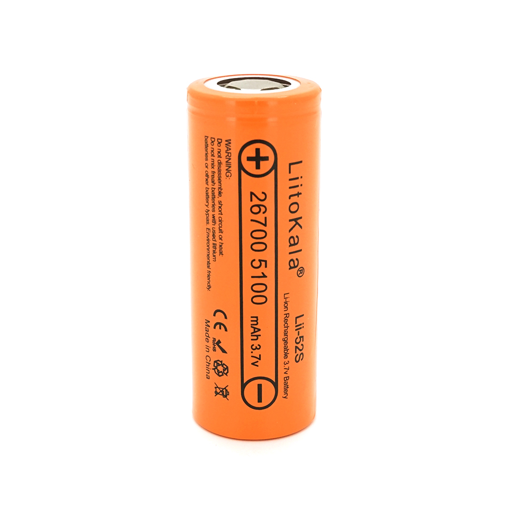 Аккумулятор Li-Ion LiitoKala Lii52S 26700 5000 mAh 51005200 mAh 10A Оранжевый (YUT_V6543)