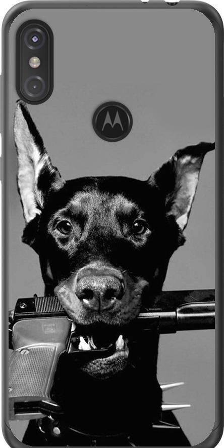 Чехол на Motorola One Power Доберман (2745u-1588-42517)
