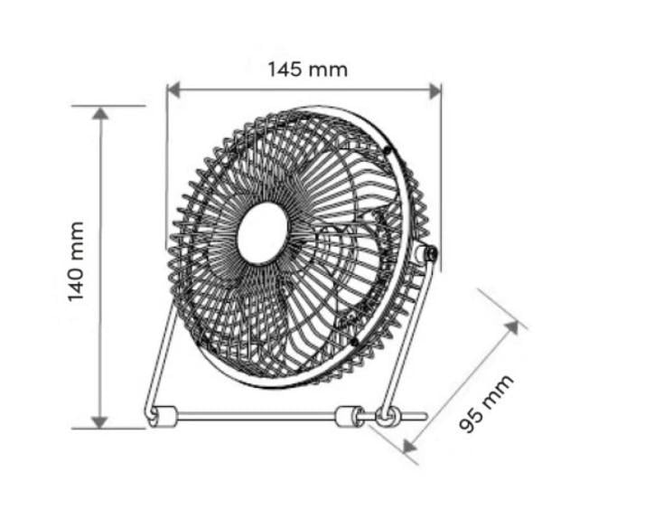 Вентилятор настольный Volteno VO0659 USB 2,5 Вт Черный (VO0659) - фото 7 Вентилятор настольный Volteno VO0659 USB 2,5 Вт Черный (VO0659) - фото 7
