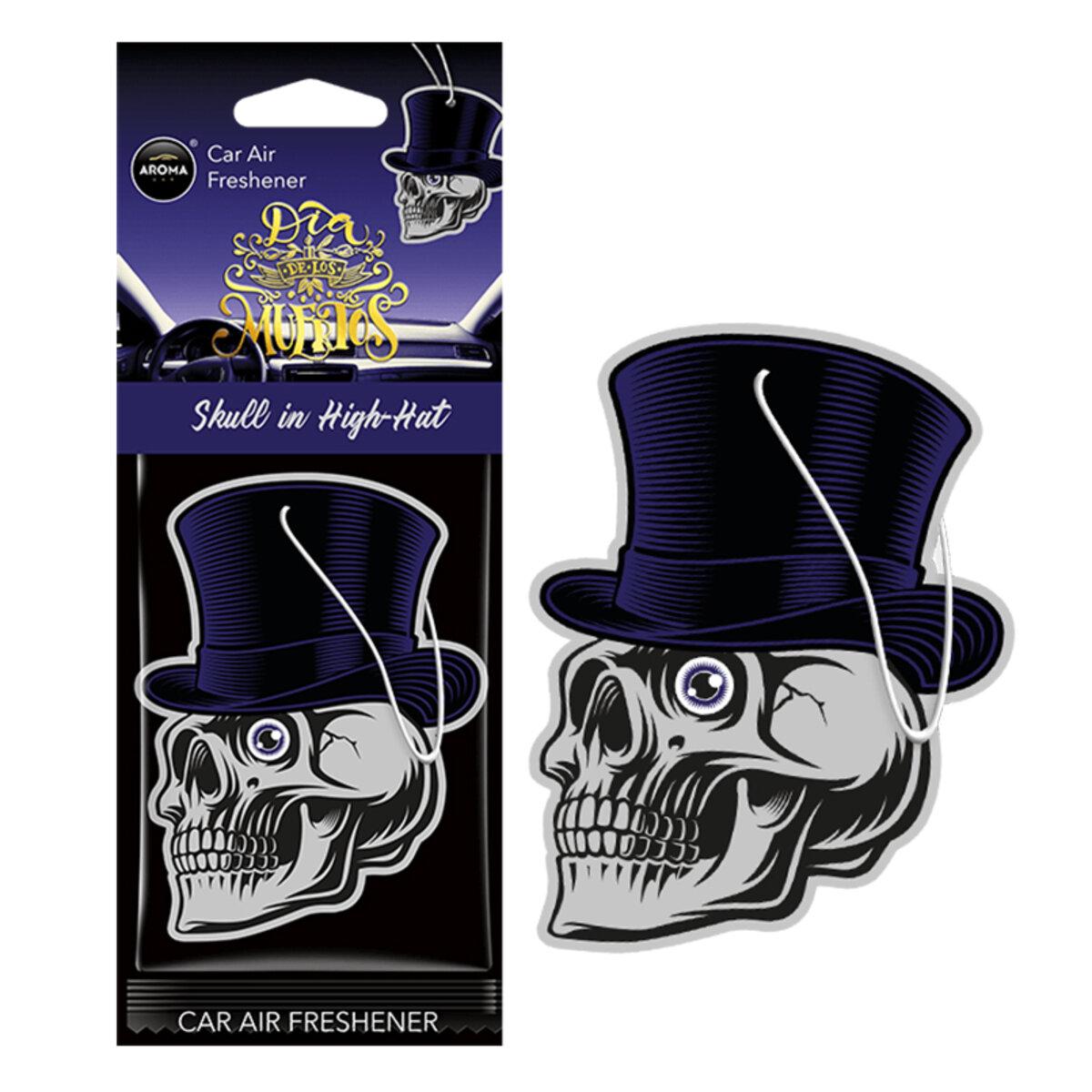 Ароматизатор для автомобилей Aroma Car Cellulose Dia De Los Muertos/Skull in High-Hat