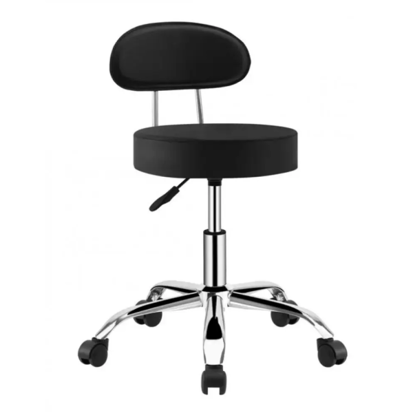 Стілець для майстра зі спинкою на Бонео Чорний