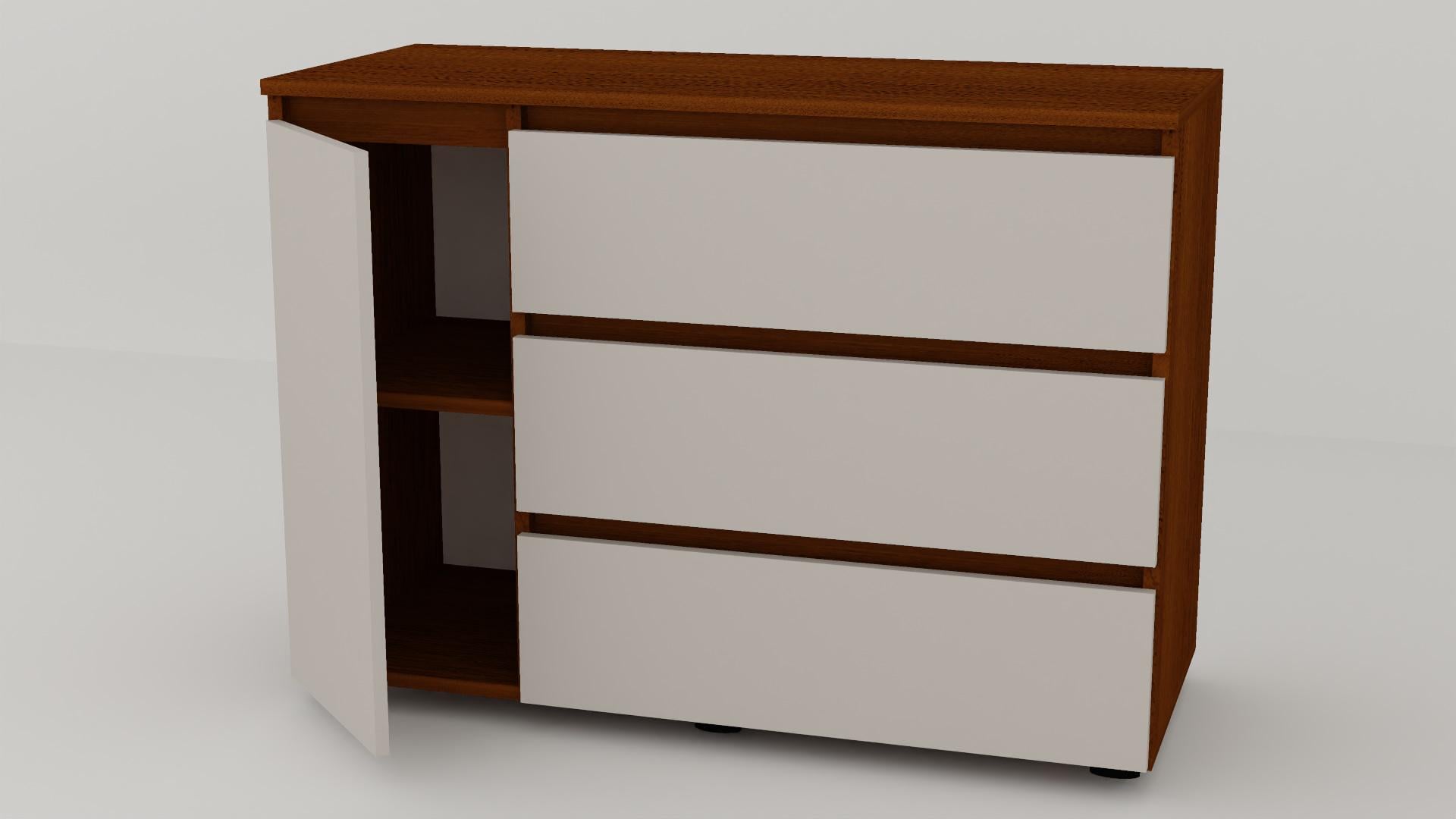 Комод Алекса СН-13/45 105х45х75 см Кашемир/Орех лесной