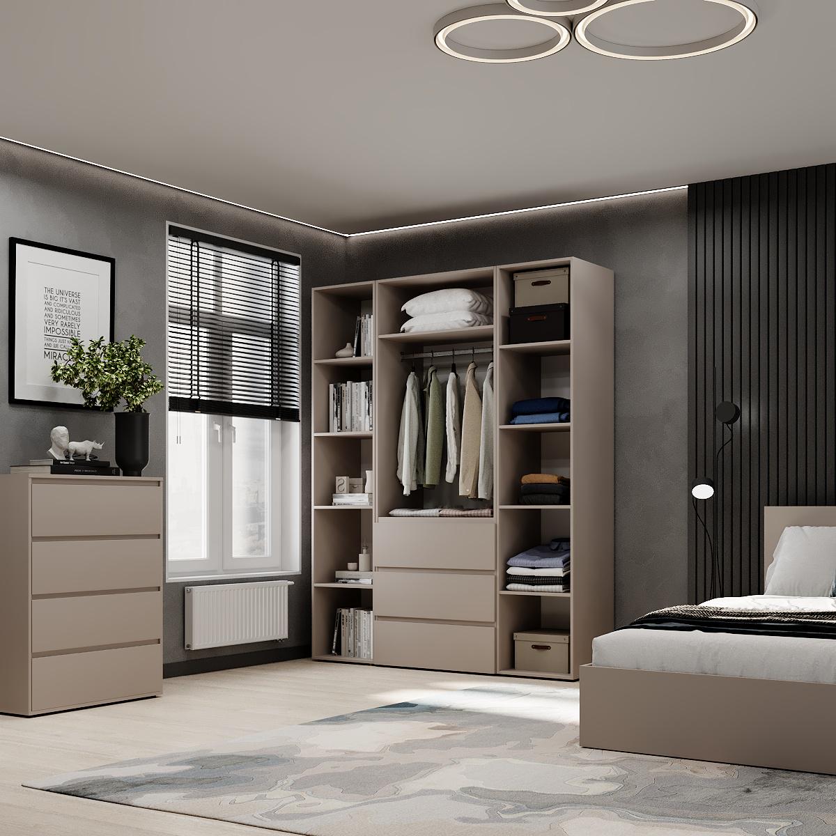 Шкаф распашной комбинированный ART IN HEAD №8 Light 1600x500x2200 мм Кашемир (GALTK0814000000) - фото 3