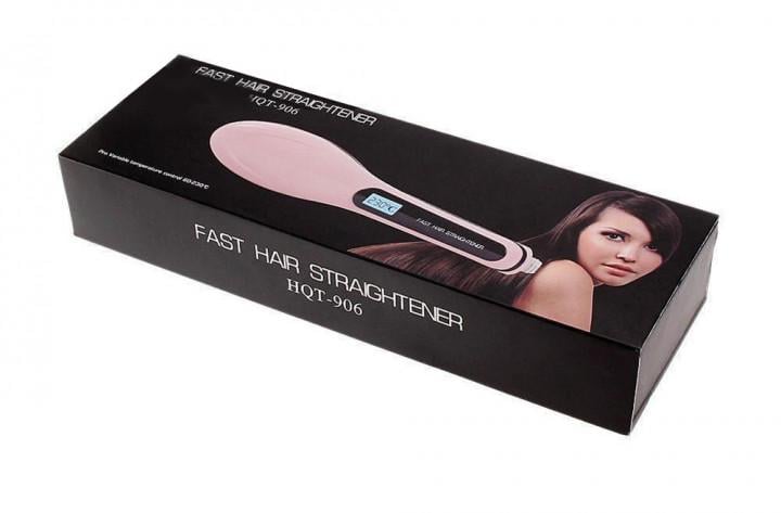 Расческа выпрямитель Fast Hair Straightener Розовый - фото 9