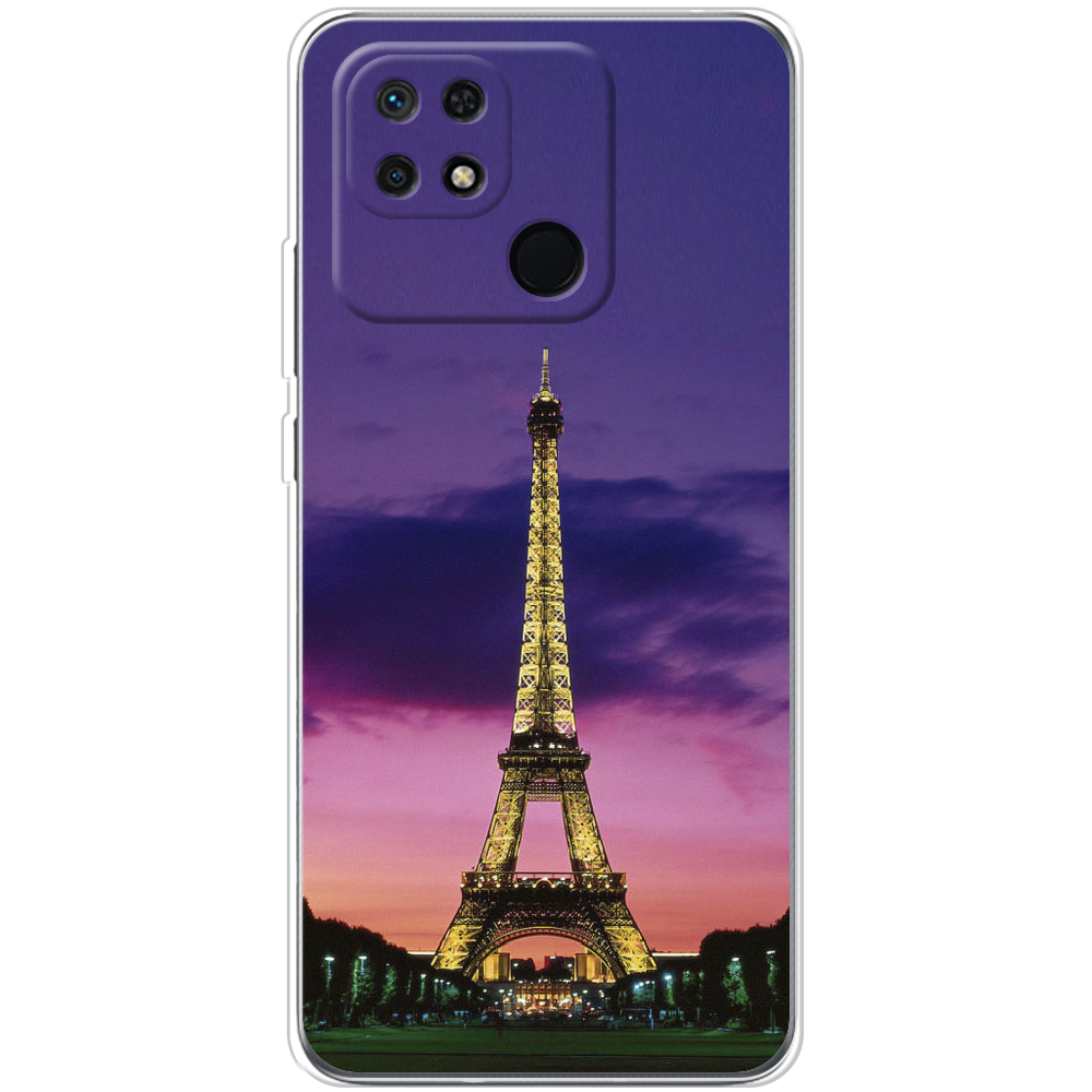 Чехол BoxFace Xiaomi Redmi 10C Полночь в Париже Прозрачный силикон (44304-up964-44304)